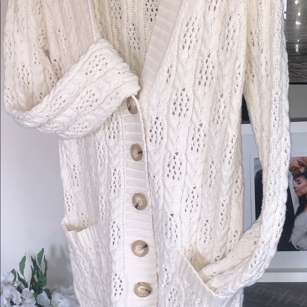 MICHAEL Michael Kors Waffle Knit Cardigan XS